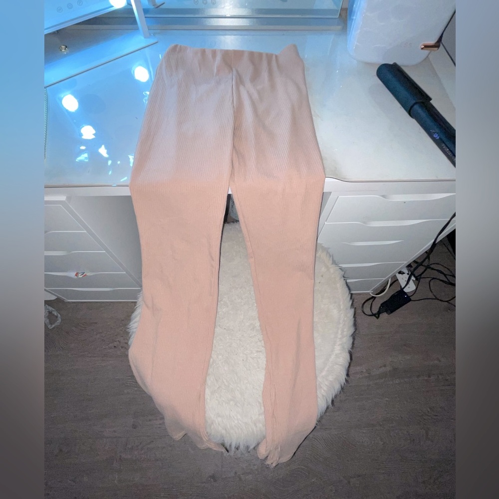 Coral/Pink Ribbed Kit Flares